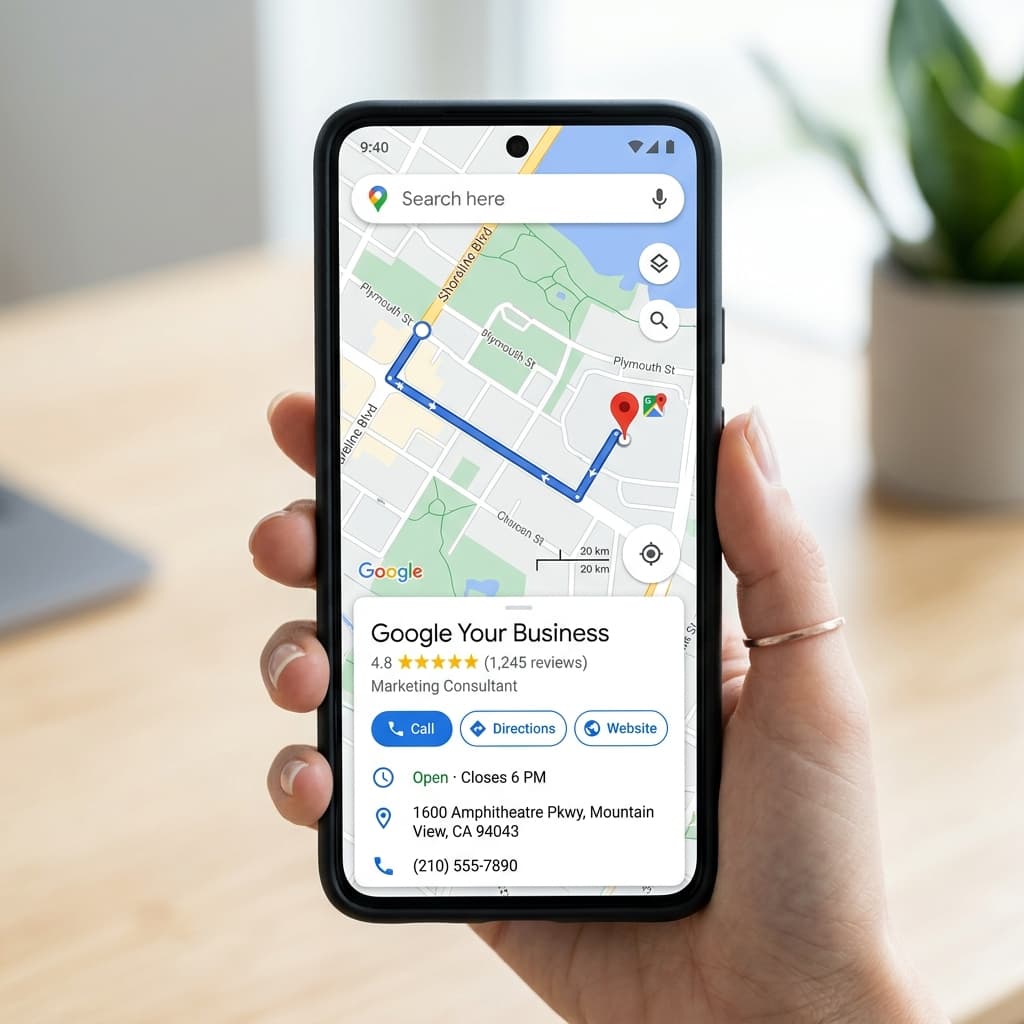 Google My Business Phone Mockup