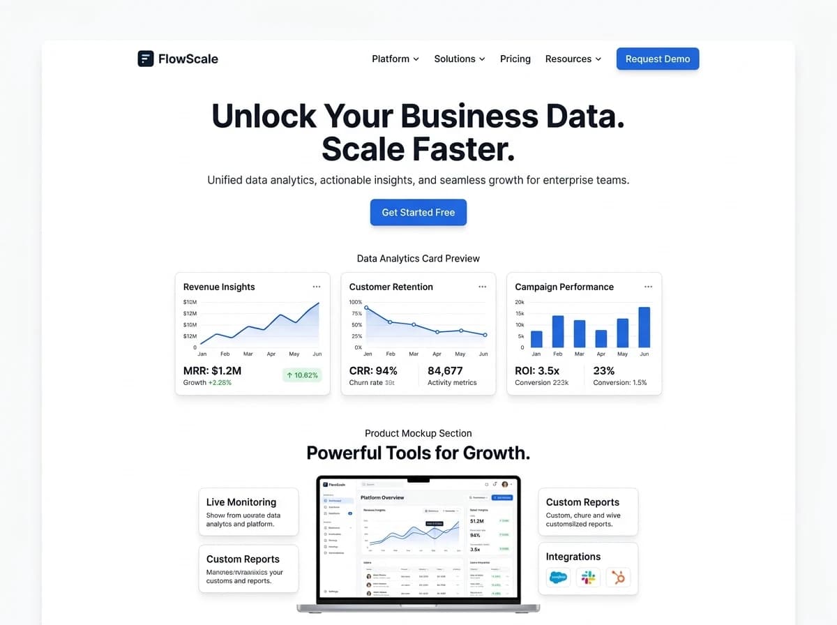 FlowScale Modern SaaS Web Application Interface